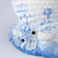 Сувенир керамика свет "Ракушка" бело-синий 7,5х8,5х13,5 см