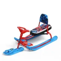 Снегокат &laquo;Трансформер&raquo;, со спинкой, красный, синий, ТС4-1/ТР Snow Cat