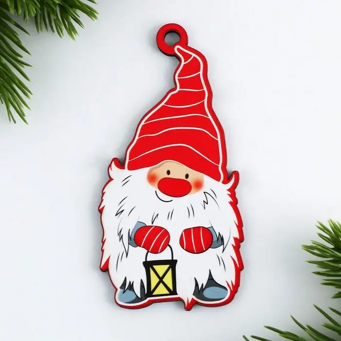 Ёлочная игрушка новогодняя «Гном», 4,9 х 9,7 см Ёлочная игрушка новогодняя «Гном», 4,9 х 9,7 см