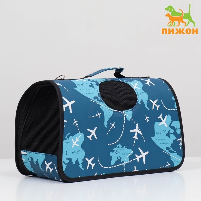 Сумка-переноска каркасная  Сумка-переноска каркасная "Самолеты", размер S, 37,5 х 17 х 22 см