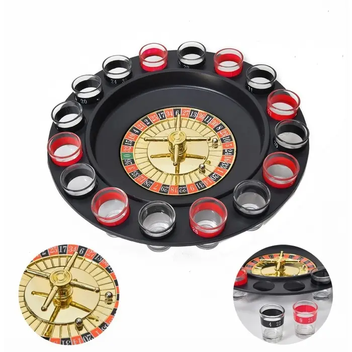 Настольная игра для взрослых &laquo;Алко-Вегас&raquo;, алкогольная рулетка, 29&times;29 см, 16 рюмок, стопка 5&times;3.5 см