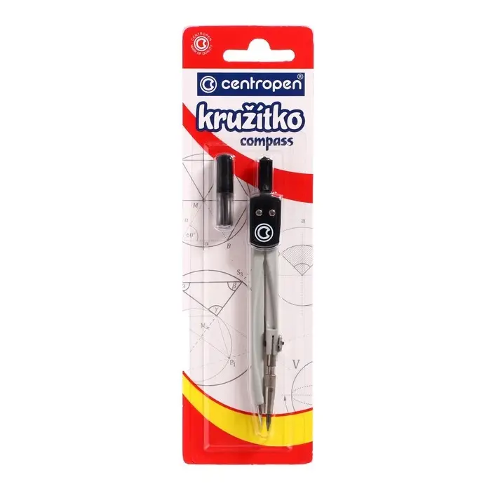 Циркуль металлический + грифели Centropen, в блистере Циркуль металлический + грифели Centropen, в блистере