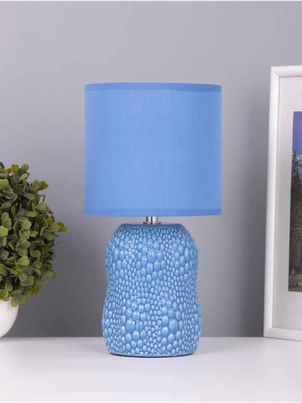 Лампа настольная Лампа настольная "Иссин" 1х40Вт Е14 синий 15х15х30см