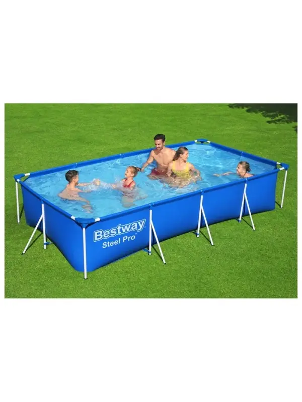 Бассейн каркасный Bestway Steel Pro 56424, 400&times;211&times;81 см, фильтр-насос, прямоугольный