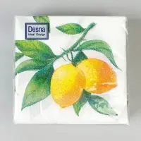 Лимон, салфетки  24х24 1сл 40 л "Desna Design"/32!!!, шт