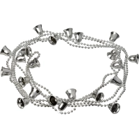 Бусы новогодние  на елку серебряные  Колокольчики , НУ-6742