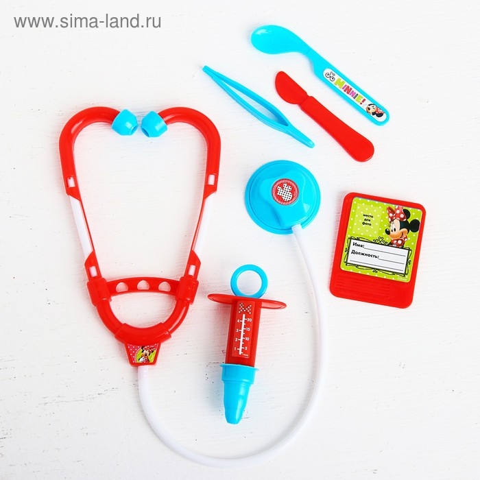 Набор доктора, Минни Маус, 6 предметов Набор доктора, Минни Маус, 6 предметов