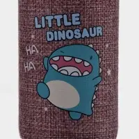 Бутылка для воды в чехле &laquo;Дино&raquo;, 300 мл, h=17 см, стекло, рисунок МИКС