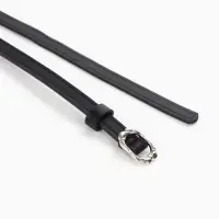 Ремень женский, узкий, 1.4&times;105 см, металлическая пряжка, чёрный