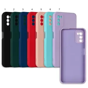 Чехол для Samsung A03S цветной силикон