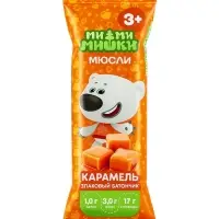 Батончик-мюсли злаковый Ми-Ми-Мишки карамель, 24 г