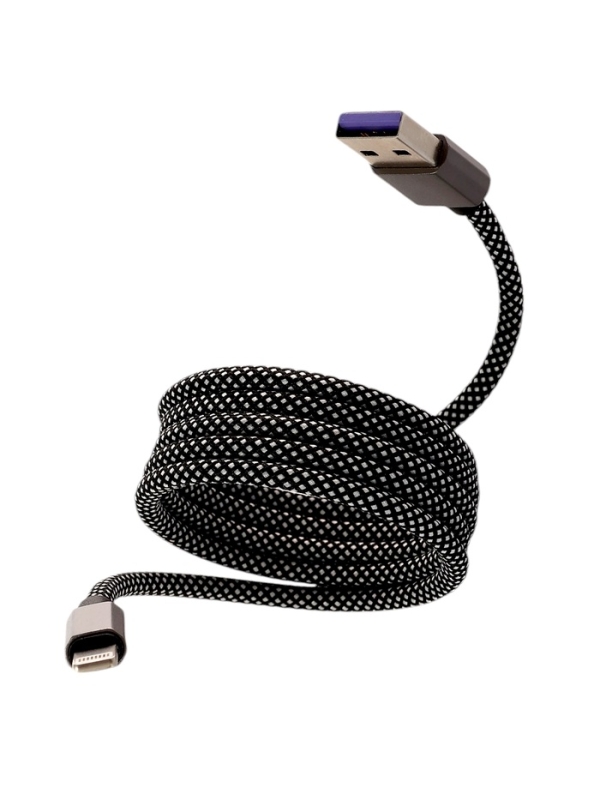 Кабель Lightning - USB, магнитный, 3 А, 18 Вт, с оплёткой, серый Кабель Lightning - USB, магнитный, 3 А, 18 Вт, с оплёткой, серый