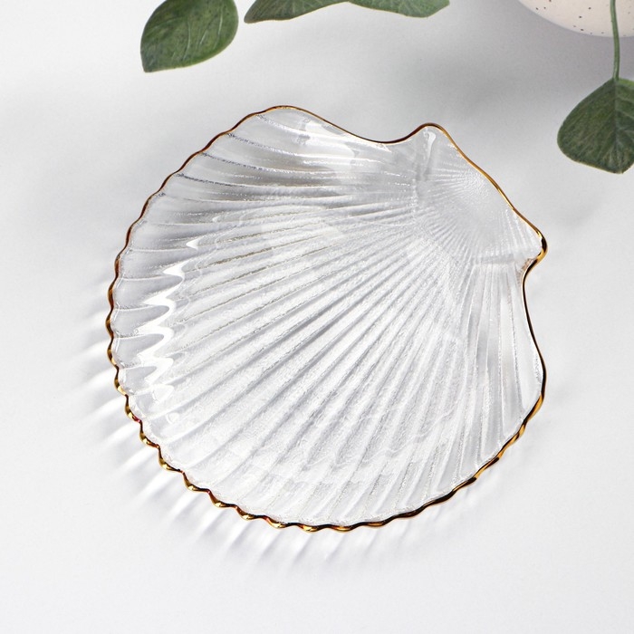 Блюдо сервировочное Magistro «Ракушка», 14×13,5×1,5 см, фигурное Блюдо сервировочное Magistro «Ракушка», 14×13,5×1,5 см, фигурное