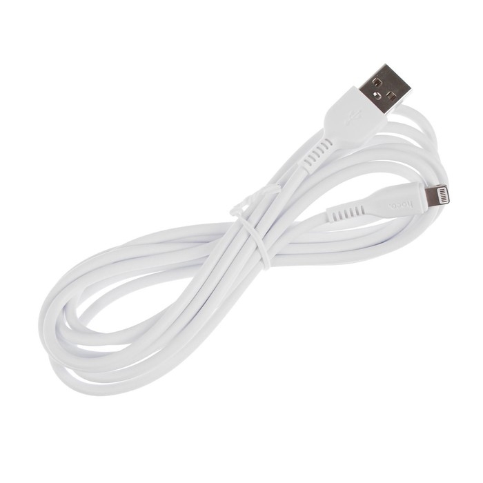 Кабель Hoco X20, Lightning - USB, 2 А, 2 м, PVC оплетка, белый