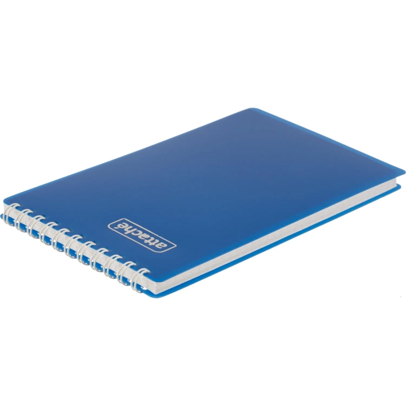 Блокнот на спирали А6+ 80л  Attache клетка, обложка Plastic