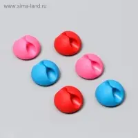 Зажимы для проводов, набор 6 шт., пластик, МИКС