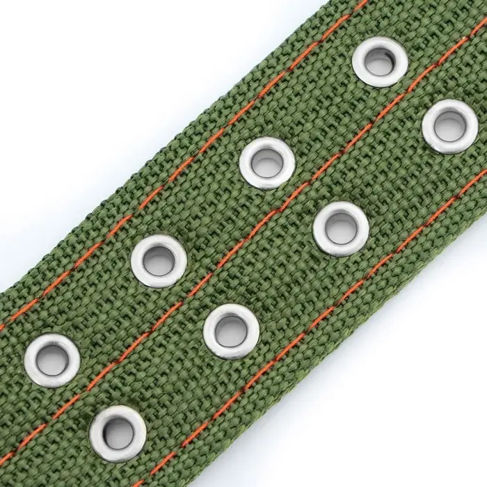 Ошейник, 80&times;4.9 см, ОШ 64-74 см, четырёхслойный, с вертлюгом, полиэстер, зелёный