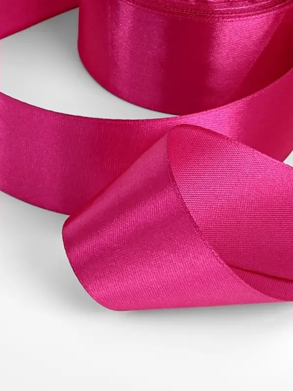 Лента атласная, 40 мм, 23&plusmn;1 м, ярко-розовая №27