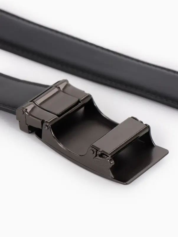 Ремень муж 07-01-03-03 Июнь2501, 3,7*0,3*140 см, Великан, мелкий флотер, пр автомат, черный   109036