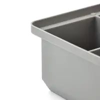 Форма для льда с крышкой &laquo;Заготовка&raquo;, 4 ячейки, 11.5&times;11.5&times;5 см,, силикон, серая