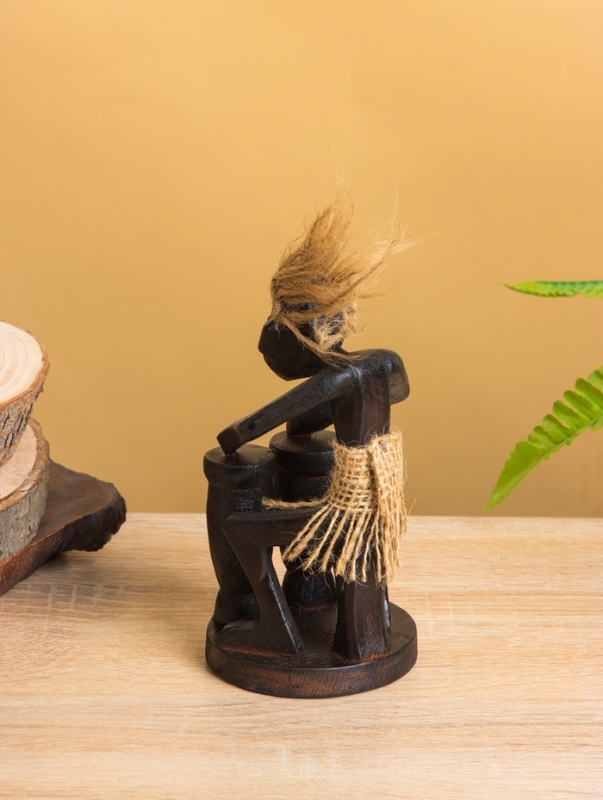 Сувенир «Абориген барабанщик», 7×7×15 см, дерево Сувенир «Абориген барабанщик», 7×7×15 см, дерево