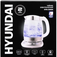 Чайник HYK-G4033 1.7л. 2200Вт белый