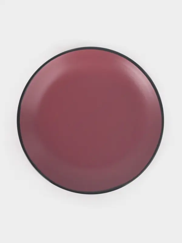 Десертная тарелка Доляна &laquo;Ваниль&raquo;, d=19.5 см, керамика, бордовая