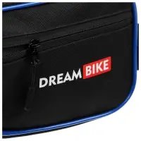 Велосумка Dream Bike под раму, 26х13.5х5, цвет чёрный/синий