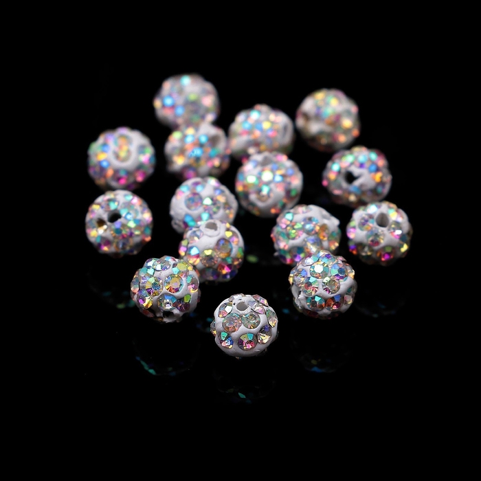 Бусина «Шамбала» 6мм (набор 15шт), цвет радужный Бусина «Шамбала» 6мм (набор 15шт), цвет радужный