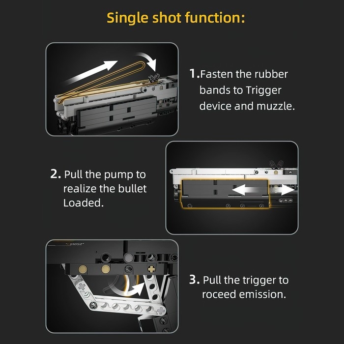 Конструктор «Техно. Дробовик», 2 варианта сборки, 880 деталей Конструктор «Техно. Дробовик», 2 варианта сборки, 880 деталей