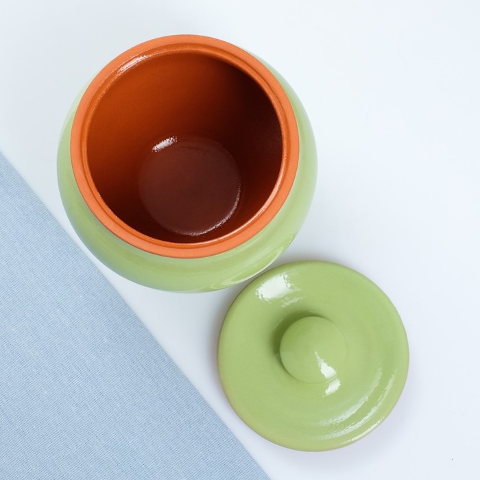 Горшочек под жаркое с крышкой  Горшочек под жаркое с крышкой "Вятский" 0,9л, зеленый