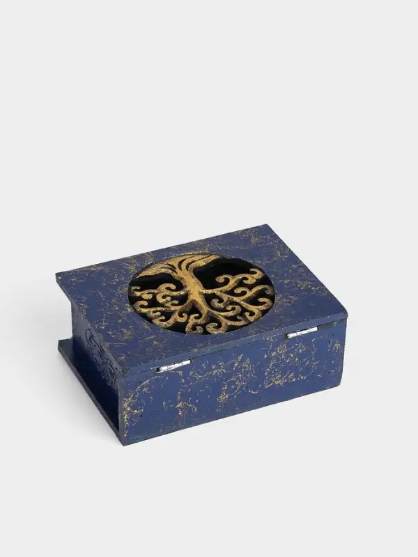 Шкатулка &laquo;Древо&raquo;, 19&times;15&times;7 см, МДФ, синяя