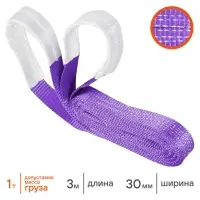 Стропа грузоподъемная текстильная петлевая СТП (5:1) 1 т, 3 м