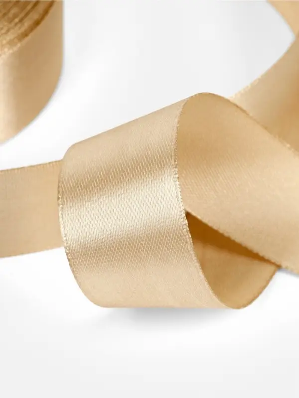 Лента атласная, 25 мм, 23&plusmn;1 м, тёмно-бежевая №268