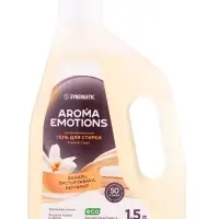 Гель для стирки белья парфюмированный SYNERGETIC ваниль, табак, бергамот, 1,5 л