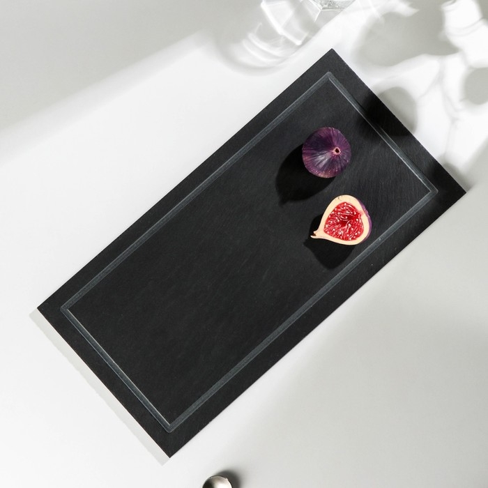 Доска для подачи из сланца Magistro Valley, 20×40 см, с кровостоком Доска для подачи из сланца Magistro Valley, 20×40 см, с кровостоком