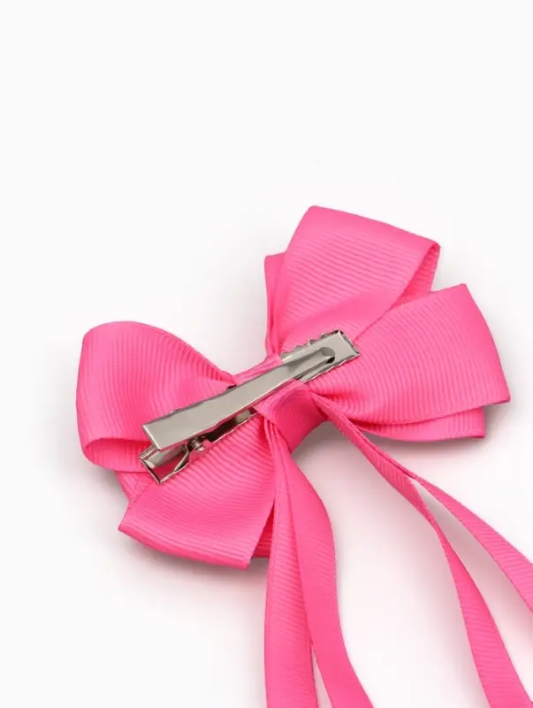 Бант для волос на заколке с лентами, розовый, Коты аристократы