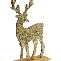 Декор новогодний Лесная мастерская &laquo;Яркий олень&raquo; золотой, 6&times;14&times;24 см