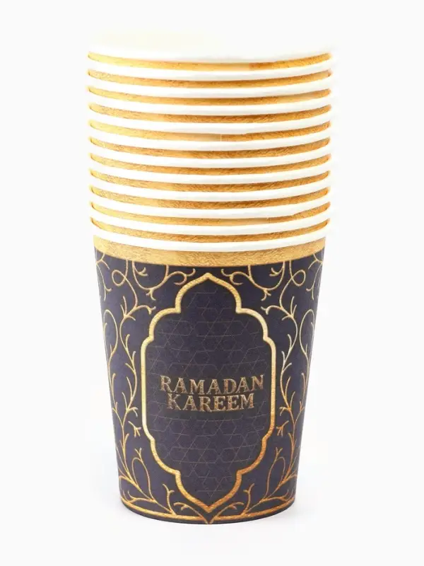 МП Набор бумажной посуды «Ramadan», синий, 12 персон МП Набор бумажной посуды «Ramadan», синий, 12 персон