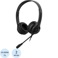 Гарнитура A4Tech HU-8 черный 2м накладные USB