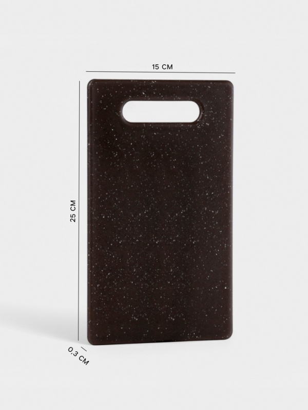 Доска разделочная Доляна «Морбио», пластик PP, 25×15×0.3 см, чёрная