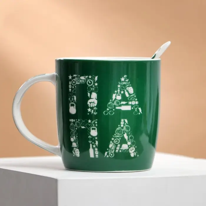 Кружка чайная с ложкой «Папа», 350 мл