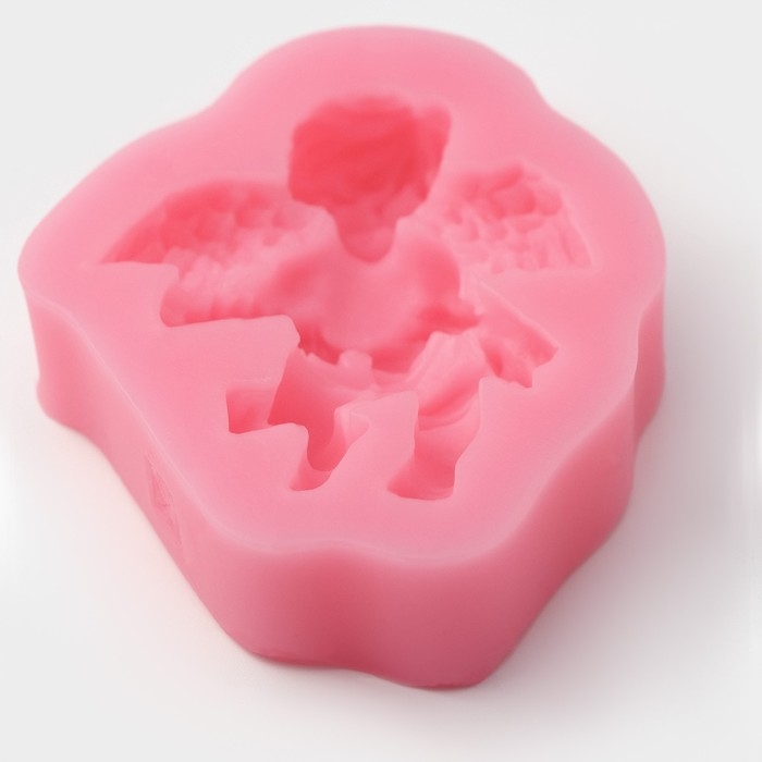 Молд Доляна «Ангел с гармошкой», силикон, 9×7,4×2 см, цвет МИКС Молд Доляна «Ангел с гармошкой», силикон, 9×7,4×2 см, цвет МИКС