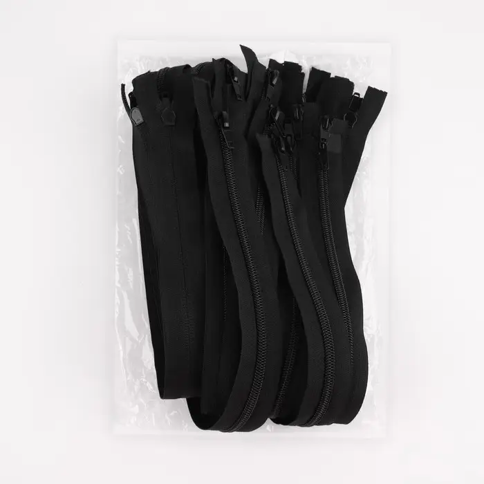 Молния «Спираль», №7, 2 бегунка, разъёмная, замки автомат, 100 см, чёрная