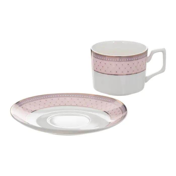 Чайный сервиз WY Paradaise, 12 предметов, кружка 250 мл 6 шт., блюдце d=15.5 см 6 шт., фарфор