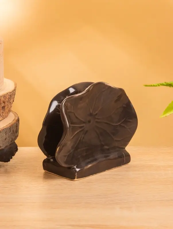 Салфетница Салфетница "Цветок" керамика, цв. коричневый, 12х5х10 см