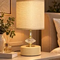Лампа настольная RISALUX &laquo;Этнис&raquo;, E14, 40 Вт, бежевая, 13&times;13&times;26 см