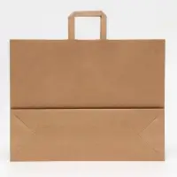 Пакет бумажный крафт 90 г/м², плоская ручка, 45 х 15 х 35 см