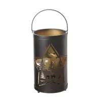 Фигурка светящаяся RISALUX &laquo;Ночной лес&raquo;, LED-ночник, 3&times;ААА, чёрный, 12&times;12&times;20.5 см