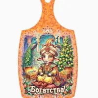 Доски разделочные сувенирные &laquo;Богатства. Символ года&raquo;, набор 3 шт., дерево, жёлтые